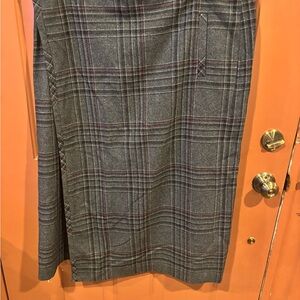 Eddie Bauer Charcoal Plaid Pencil Skirt